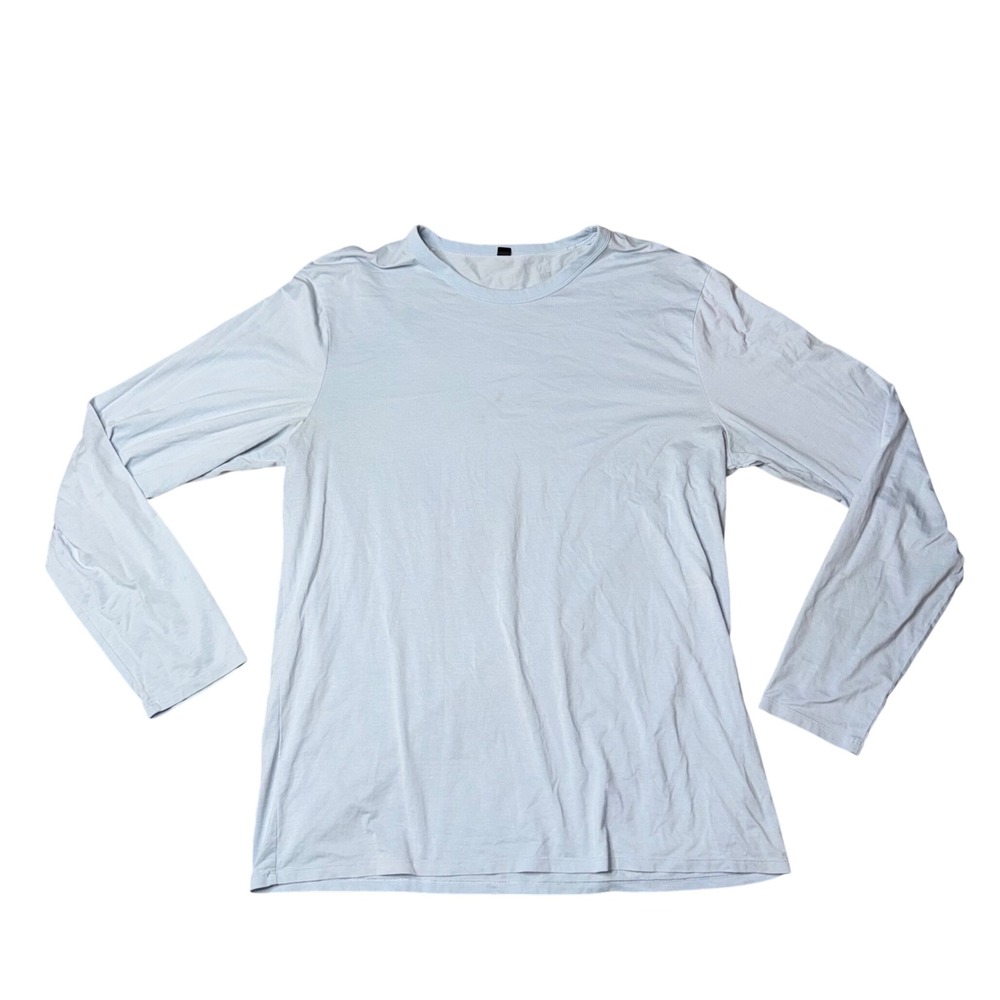 Lululemon Fundamental Long‎ Sleeve Shirt Mens XL Blue Good Crewneck Activewear
